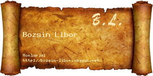 Bozsin Libor névjegykártya